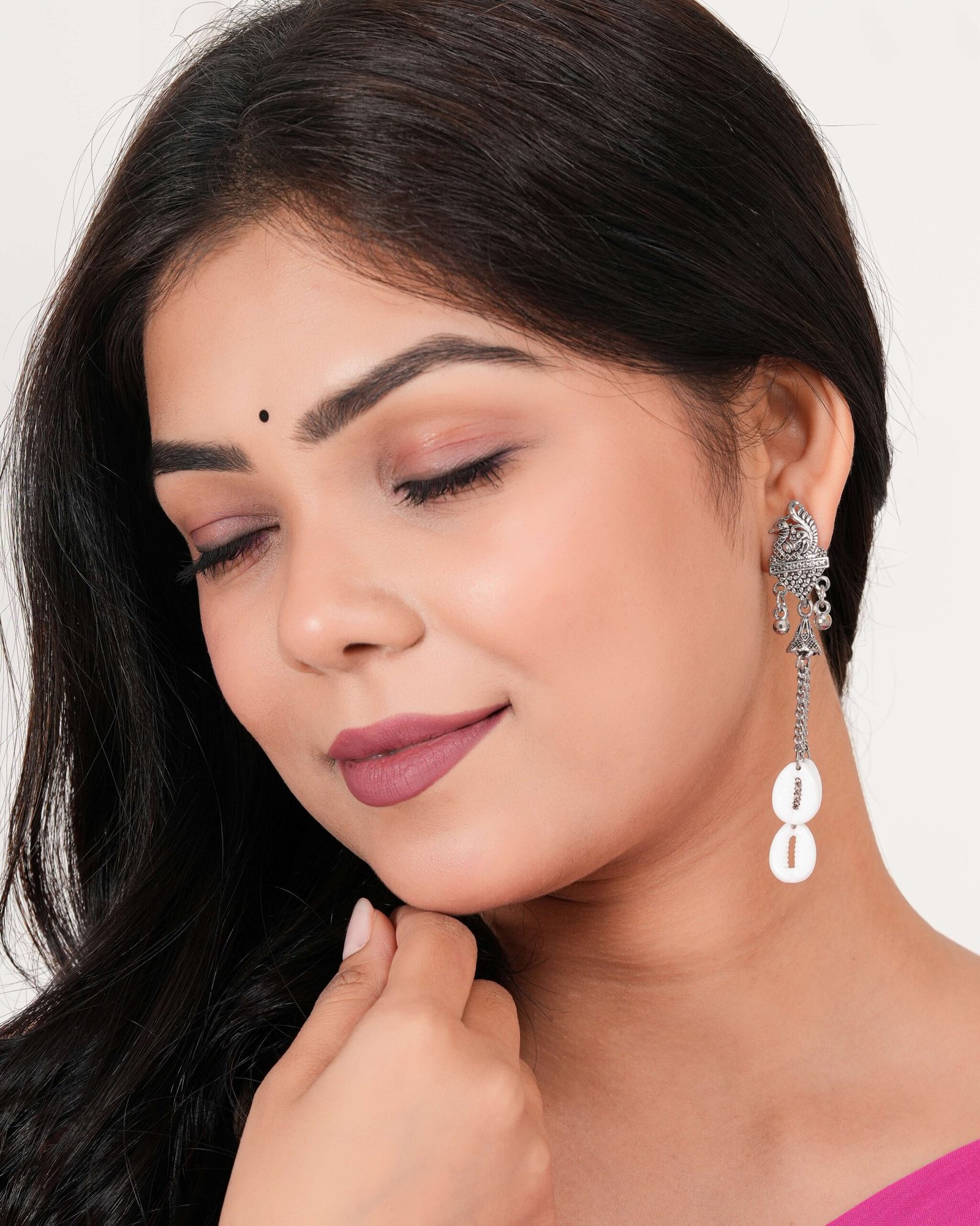 Women's Indo Western Teardrop Shaped Party Wear Ethnic Stud Earrings for Women -AZ 838-OX-ER31 - Image 2
