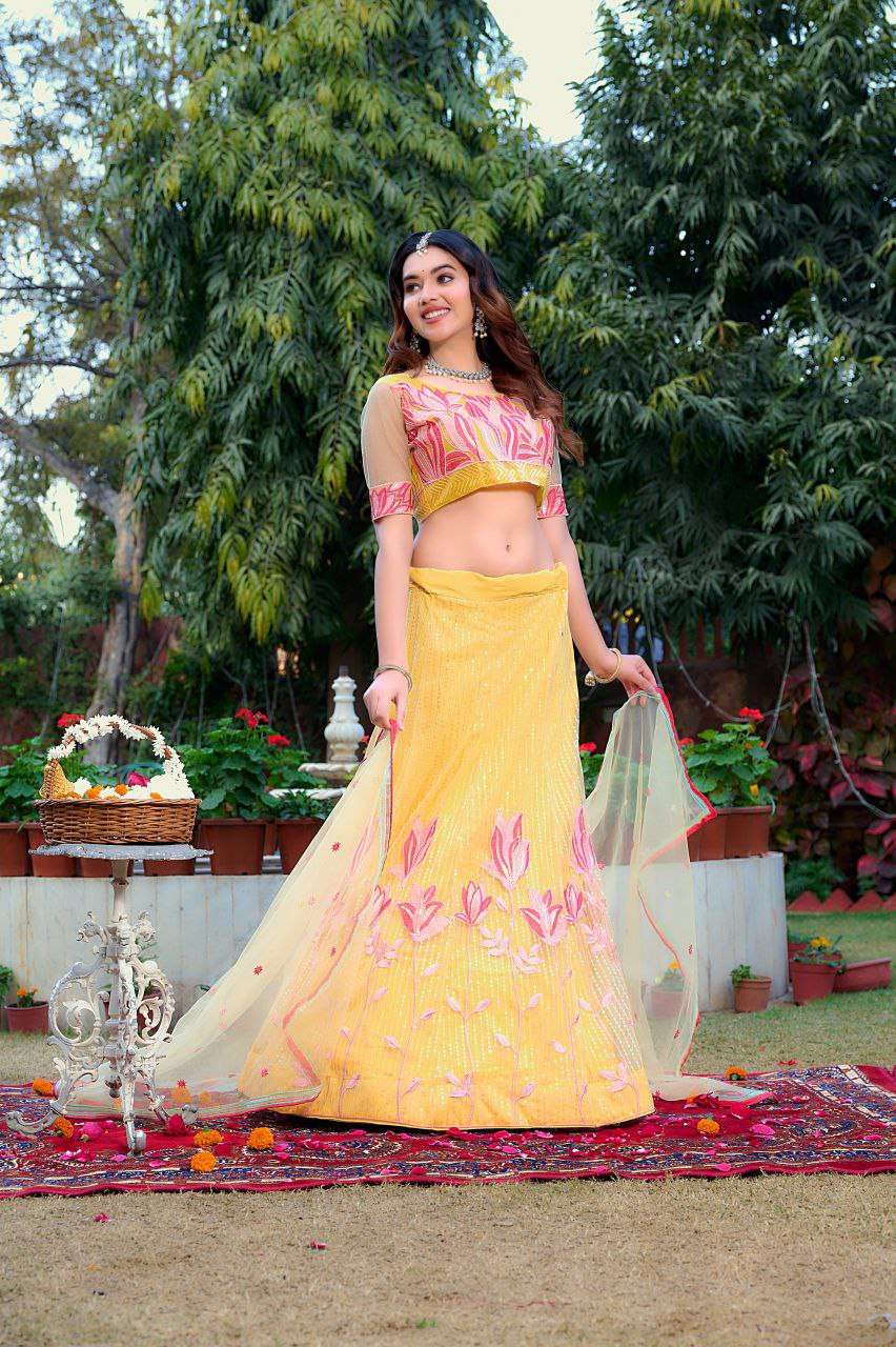 Women's Tussar Silk Patola Printed Lehenga Set with Dupatta | Stitched with Can Can Flair - Image 17