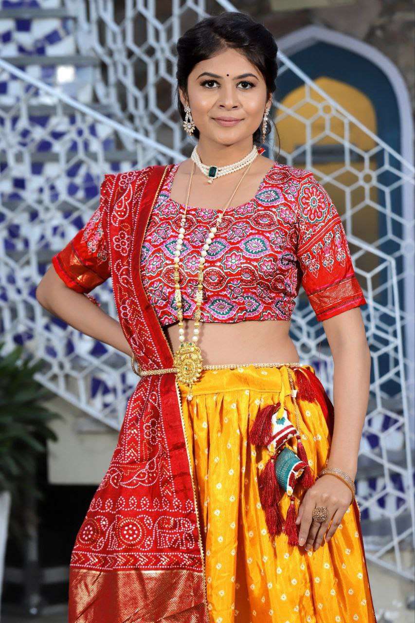 Women's Traditional Bandhani Ghagra Choli with Dupatta | Navratri & Festive Wear - Image 13