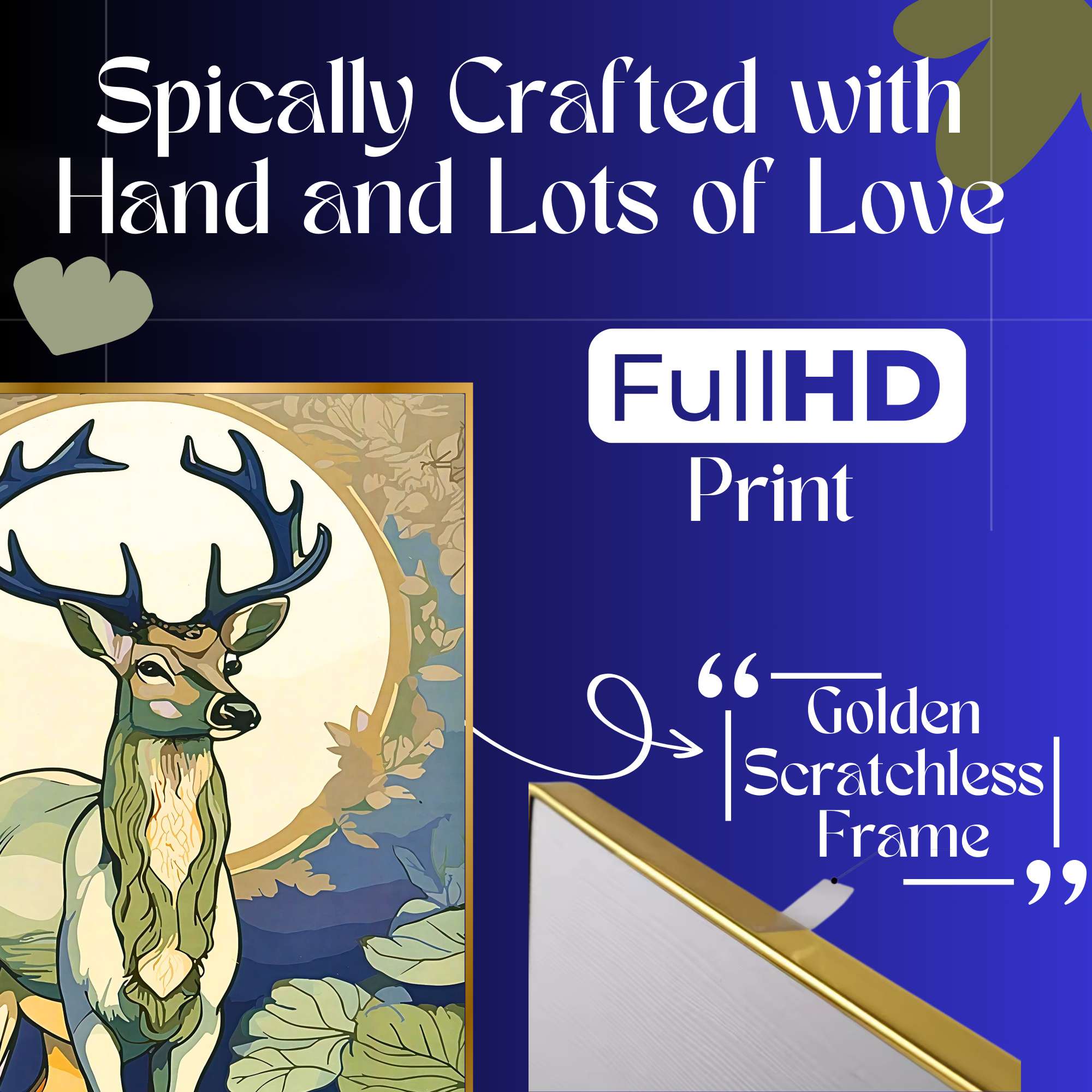 Set of Four Wall Paintings for Wall Decoration Golden Framed Wall Paintings for Living Room & Bedroom Wall Art for Home Decoration & Office Wall Décor (13x10 inch CH-GD4-14) - Image 3