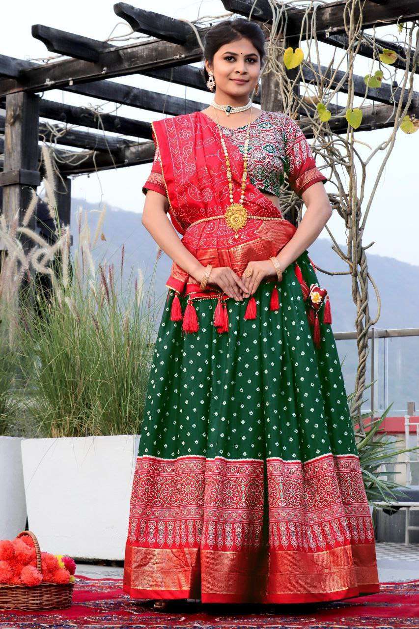 Women's Traditional Bandhani Ghagra Choli with Dupatta | Navratri & Festive Wear - Image 22