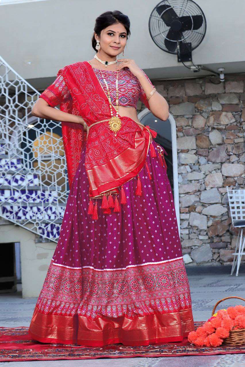 Women's Traditional Bandhani Ghagra Choli with Dupatta | Navratri & Festive Wear - Image 16