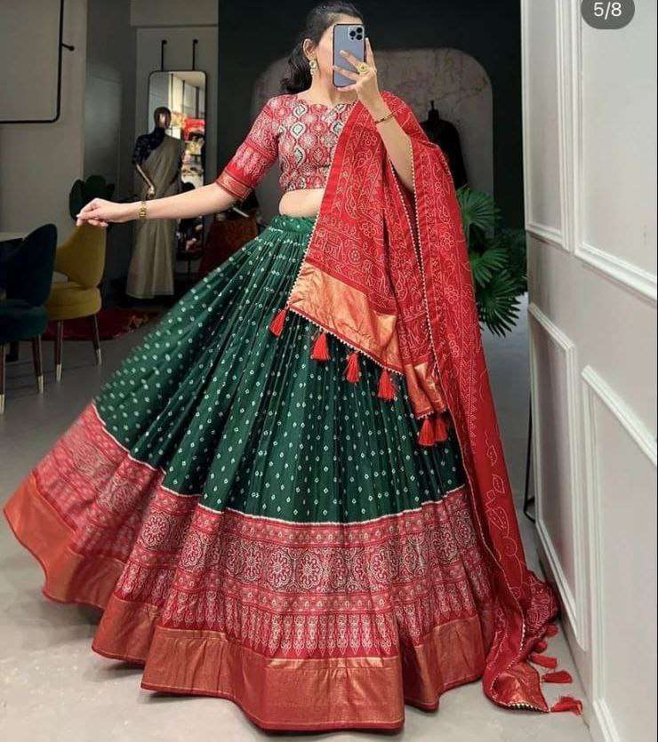 Women's Traditional Bandhani Ghagra Choli with Dupatta | Navratri & Festive Wear - Image 7