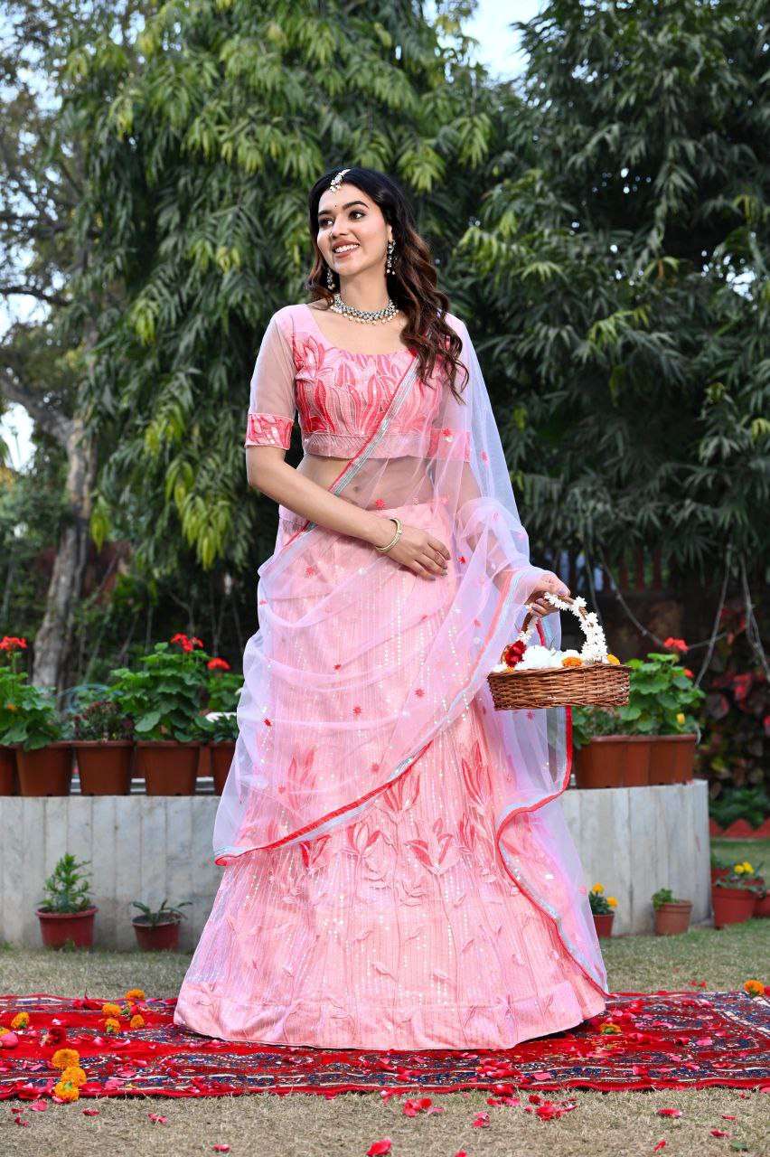 Women's Tussar Silk Patola Printed Lehenga Set with Dupatta | Stitched with Can Can Flair - Image 9