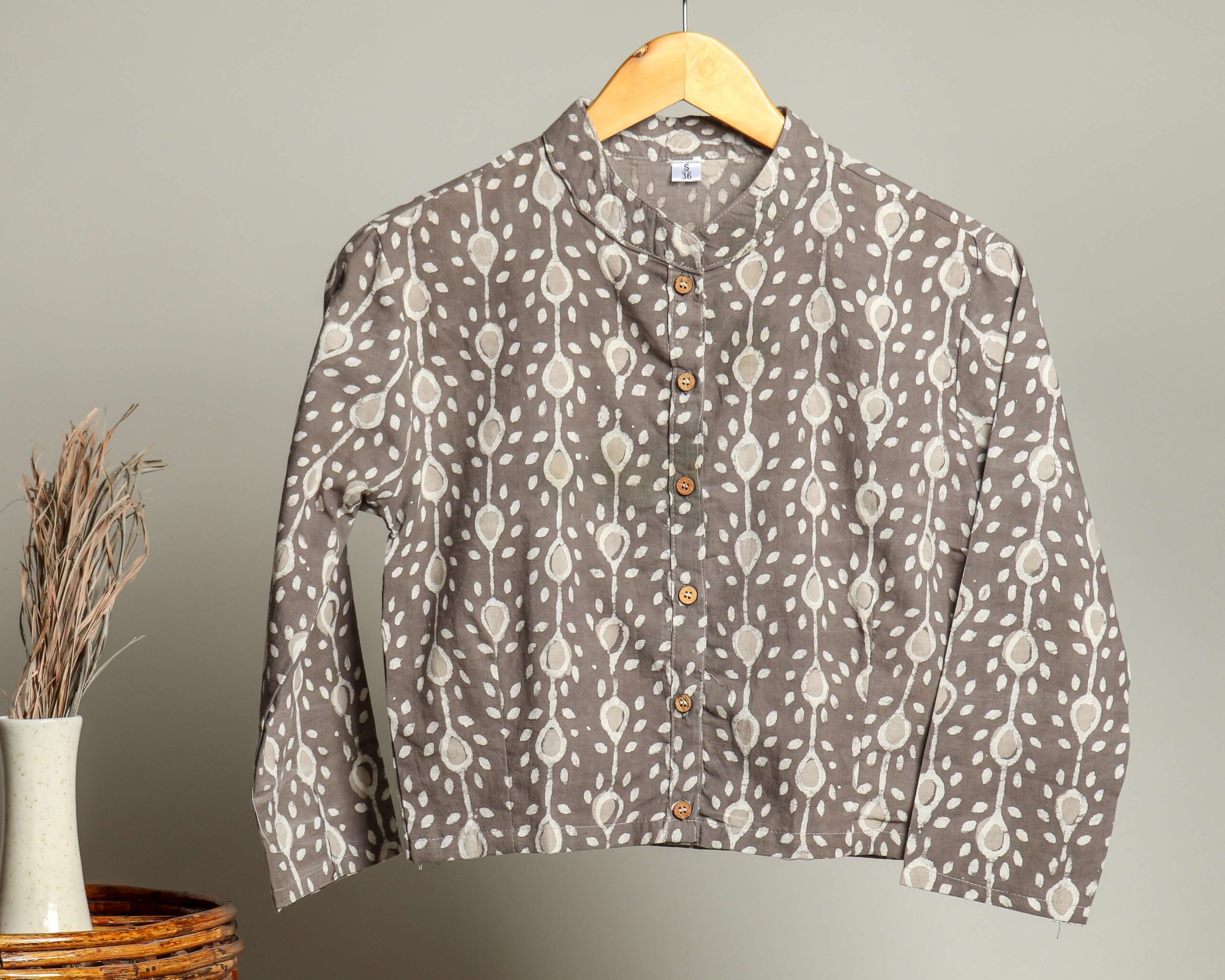 Handmade Block Print Cotton for Women | Ethnic Floral Printed Top with Long Sleeves