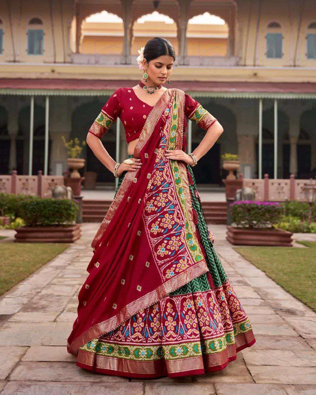 Women's Traditional Printed Lehenga Choli Set with Embroidered Dupatta | Festive Wear - Image 5