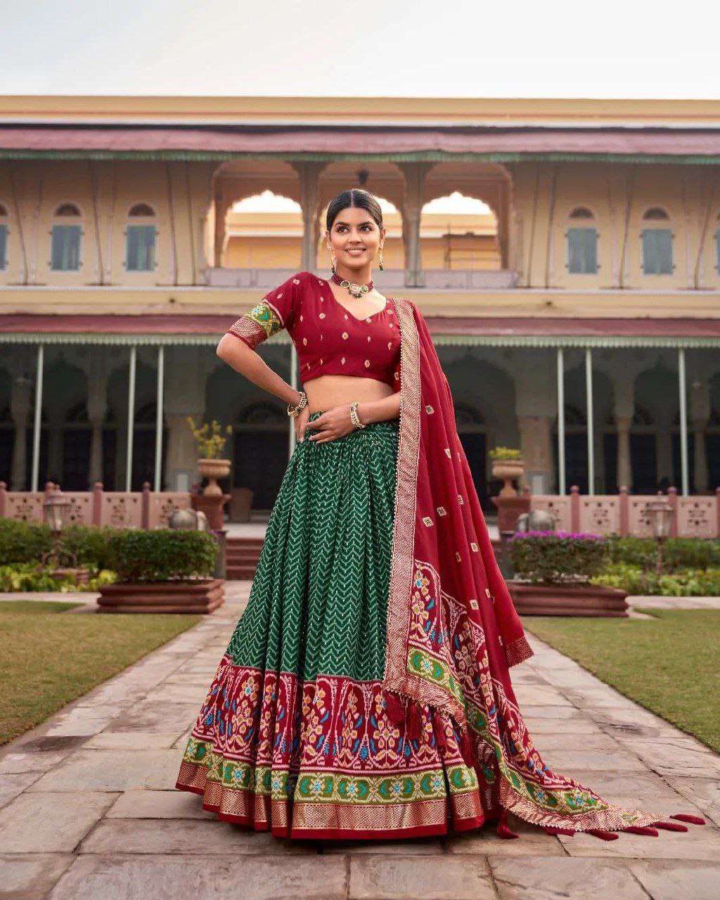 Women's Traditional Printed Lehenga Choli Set with Embroidered Dupatta | Festive Wear - Image 2